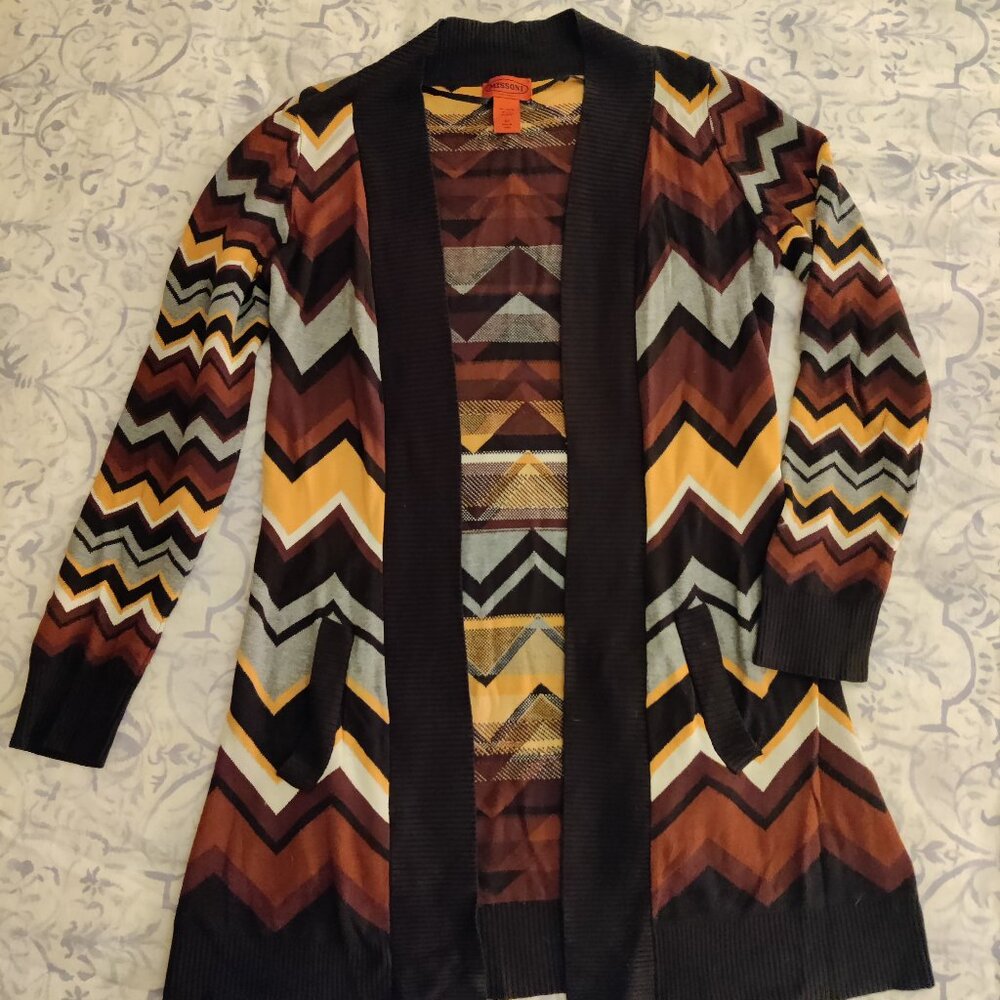 Missoni for Target Zig Zag/Chevron Long Cardigan SZ M